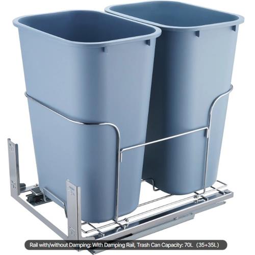 Wholesale VEVOR 35L X 2 UNDER COUNTERTOP PULL OUT TRASH CAN