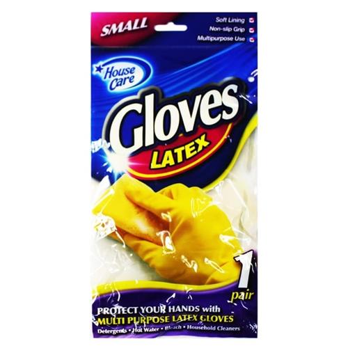 Wholesale LATEX HOUSEHOLD GLOVES SMALL YELLOW PAIR