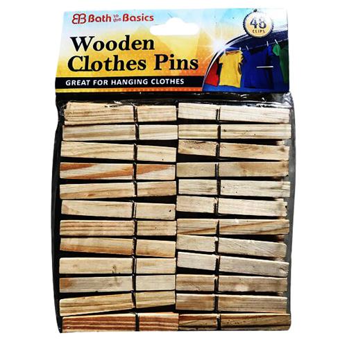 Wholesale 48CT WOODEN CLOTHES PINS