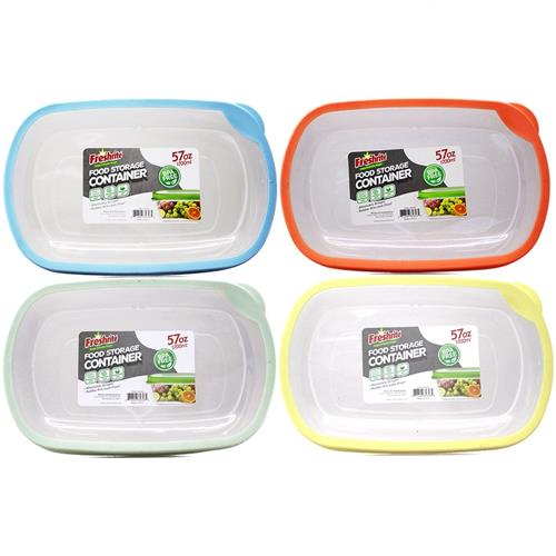Wholesale 57OZ RECTANGLE FOOD STORAGE CONTAINER WITH RUBBER SEAL LID
