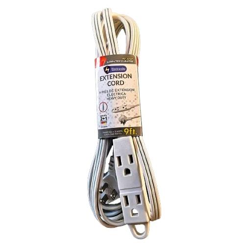 Wholesale 9' 16/3 WHITE EXTENSION CORD FLAT PLUG