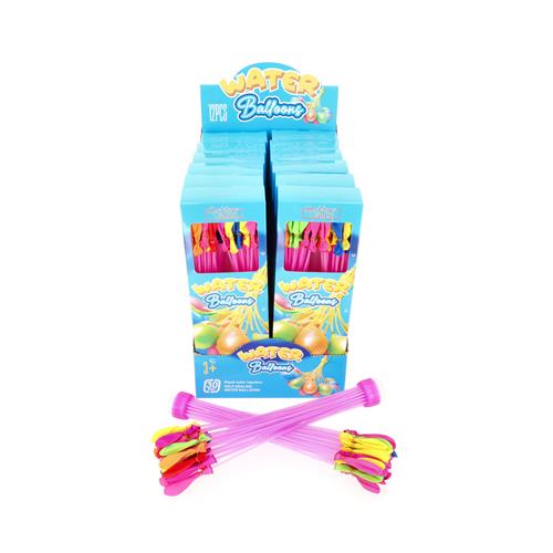 Wholesale 74 COUNTS MULTICOLOR WATER BALLONS IN PDQ