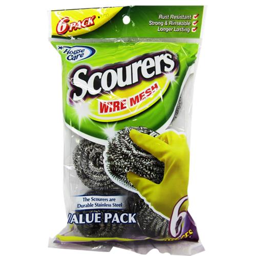 Wholesale 6 PC Stainless Steel Scourer