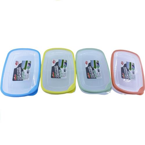 Wholesale 49OZ RECTANGLE 2 SECTION FOOD CONTAINER WITH RUBBER SEAL LID