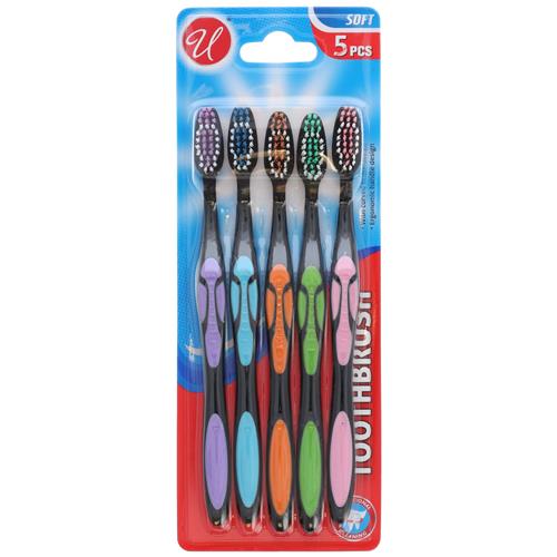 Wholesale 5pk CHARCOAL TOOTH BRUSH SOFT BRISTLES