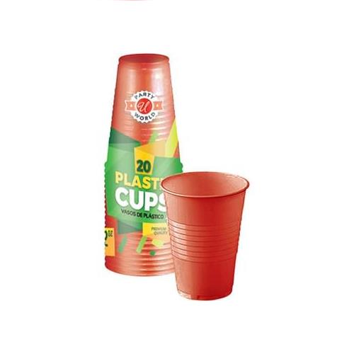 Wholesale 20ct 12oz RED PLASTIC CUPS