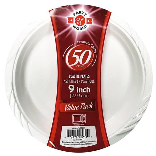Wholesale 50CT 9'' WHITE MICROWAVE PLATE