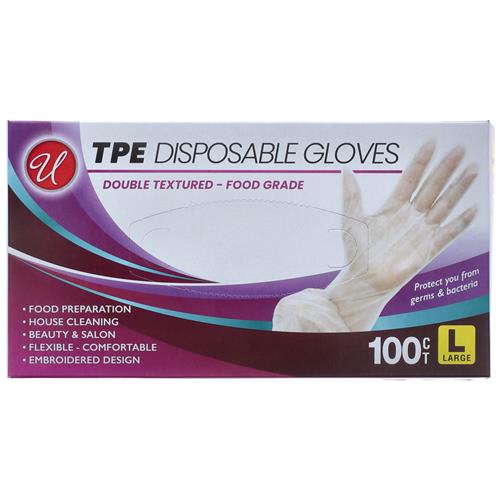 Wholesale 100ct DISPOSABLE GLOVES LARGE FOOD GRADE