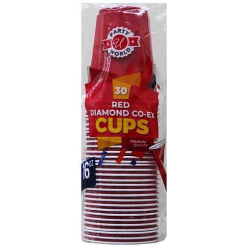 Wholesale 30PC 16OZ RED DIAMOND CO-EX CUPS