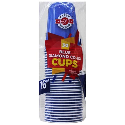 Wholesale 30PC 16OZ BLUE DIAMOND CO-EX CUPS