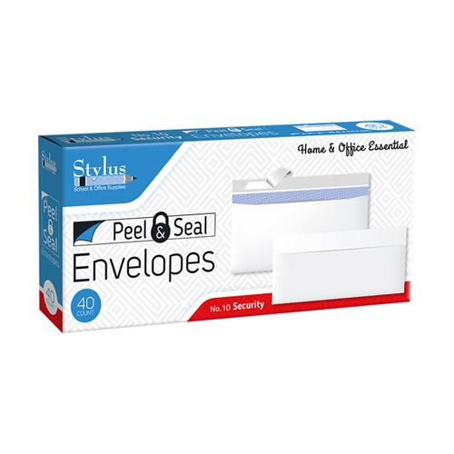 Wholesale 40CT #10 SECURITY ENVELOPE PEEL & SEAL