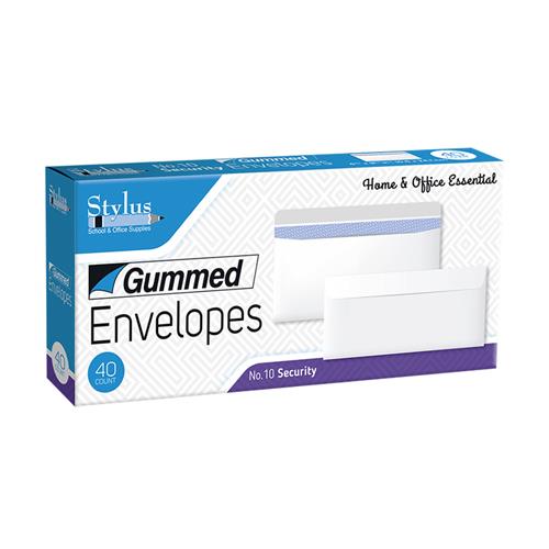 Wholesale 40CT #10 SECURITY ENVELOPE GUMMED