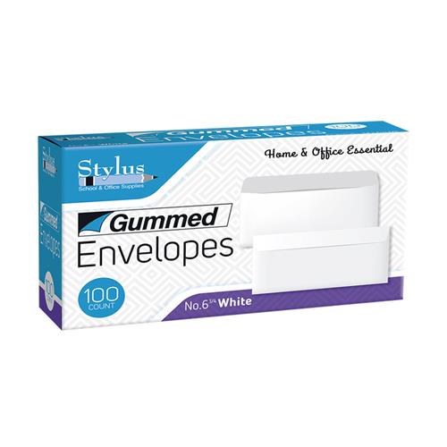 Wholesale #6 3/4 WHITE ENVELOP GUMMED 100 CT