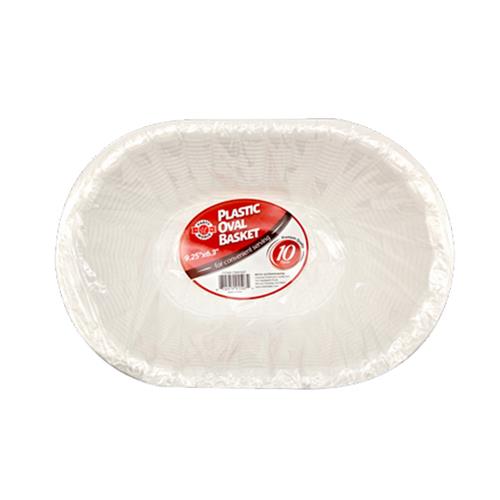Wholesale 10CT 9.25x6.3'' PLASTIC OVAL BASKETS