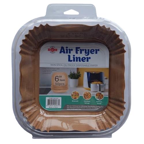 Wholesale PARTY WORLD 50PC 6'' SQUARE NON-STICK AIR FRYER LINERS