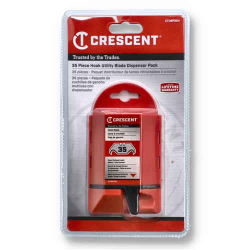 Wholesale ZCRESCENT 35PC HOOK UTILITY KNIFE BLADE & DISPENSER