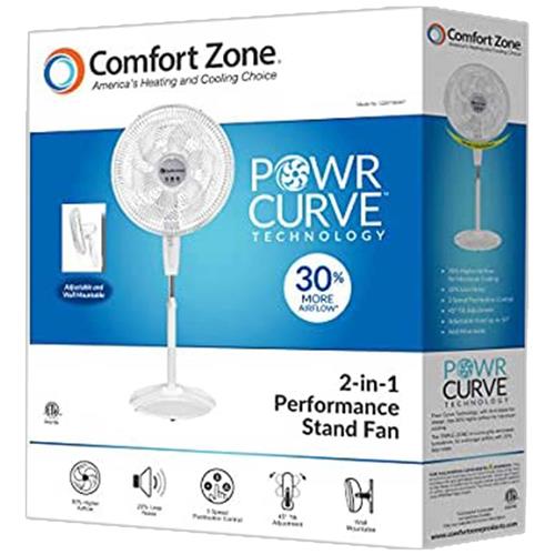 Wholesale 18'' 2-IN-1 STAND FAN POWER CURVE WHITE