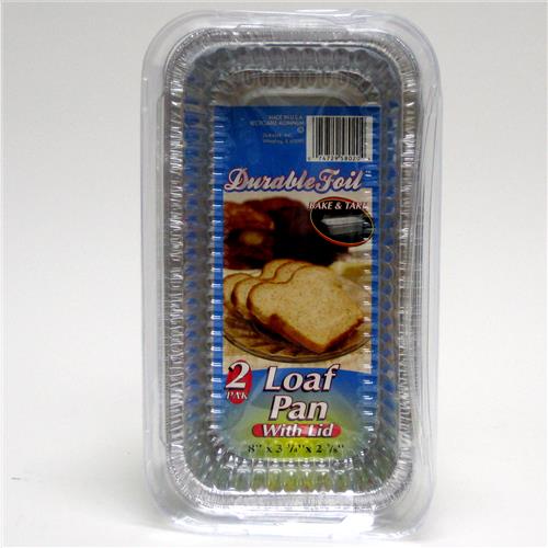 Wholesale Foil 2 lb Loaf Pan with Lid 8 x 3.75 x 2-3/8"