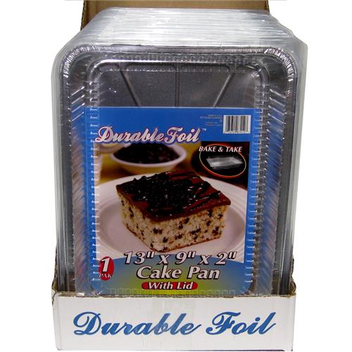 Wholesale Foil Cake Pan 13 x 9 x 2" with Lid