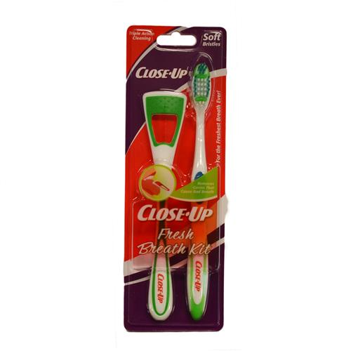 Wholesale Close Up Style Toothbrush & Tongue Cleaner Set