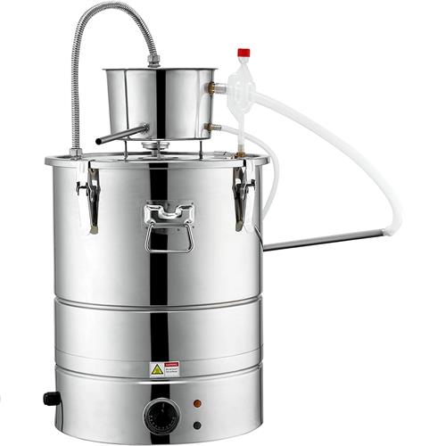 Wholesale VEVOR 30 L ALCOHOL DISTILLER WITH PUMP, TUBE, EXHAUST, & THERMOMETER