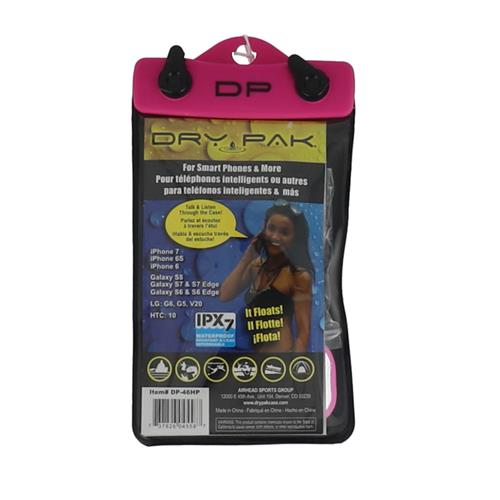 Wholesale DRY-PAK FLOATING PHONE CASE PINK IPX7 WATERPROOF  (NO AMAZON SALES)