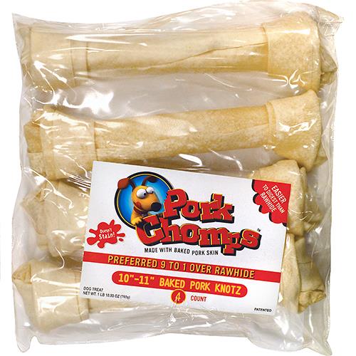 Wholesale 4 Pack 10-11" Bone Pork Chomps