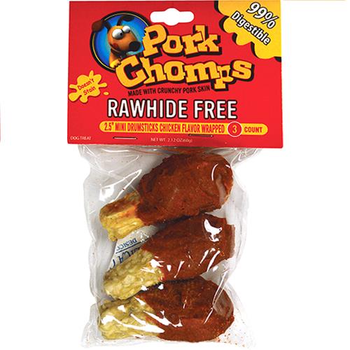 Wholesale Z3ct PORK CHOMPS MINI DRUMSTICK CHICKEN FLAVORED