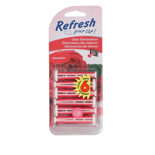 Wholesale 6PK REFRESH VENT STICK AIR FRESHENER RELAXING ROSE SCENT