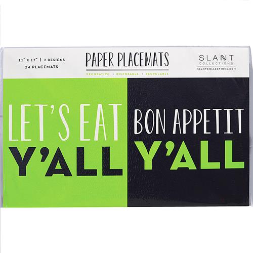 Wholesale Z24ct TEAR OFF PLACEMATS 11""x17 GLW