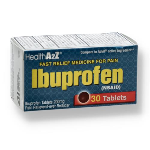 Wholesale HEALTH A2Z 30CT IBUPROFEN 200MG BROWN TABLETS