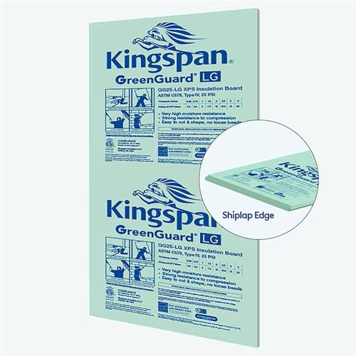 Wholesale Kingspan GreenGuard 1/2''x4'x8'  Ship-Lap Edge XPS Insulation Board