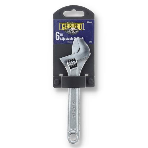 Wholesale GEARHEAD 6'' CHROME ADJUSTABLE WRENCH