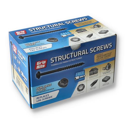 Wholesale GRIP-RITE 150PC STRUCTURAL SCREWS 5/16x3''