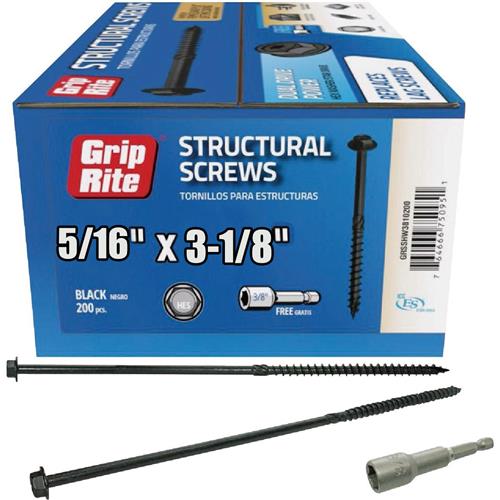 Wholesale GRIP-RITE 750PC STRUCTURAL SCREWS 5/16x3-1/8''