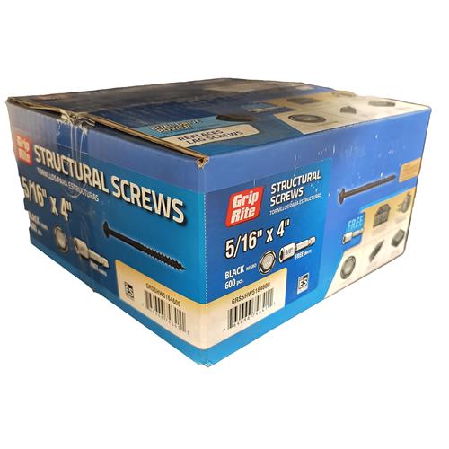 Wholesale GRIP-RITE 600PC STRUCTURAL SCREWS 5/16x4''