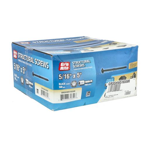 Wholesale GRIP-RITE 500PC STRUCTURAL SCREWS 5/16 x 5''
