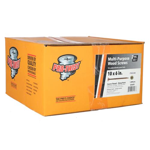 Wholesale PRO TWIST 1000CT MULTI-PURPOSE COARSE DECK SCREWS 10 x 6'' GOLD BUGLE #2PH