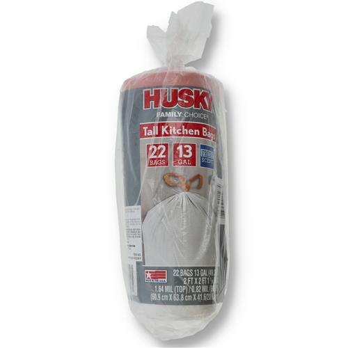 Wholesale HUSKY 22ct 13gal TALL DRAW STRING KITCHEN BAGS SCENTED