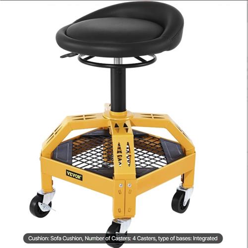 Wholesale VEVOR ROLLING GARAGE STOOL 300LB  24-28.7'' ADJUSTABLE HEIGHT