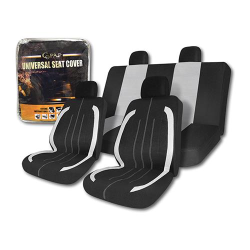 Wholesale Z8PC UNIVERSAL SEAT COVER SET TAN & BLACK GLW