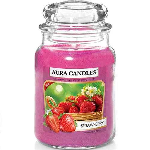 Wholesale 18CT Jar Candle Strawberry