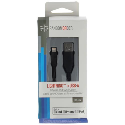 Wholesale 10' LIGHTNING TO USB-A CHARGE & SYNC CABLE