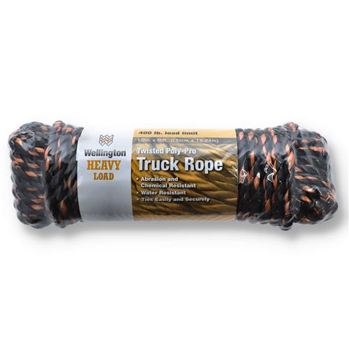 Wholesale 50'x1/2'' TWISTED POLY TRUCK ROPE 400LB WLL
