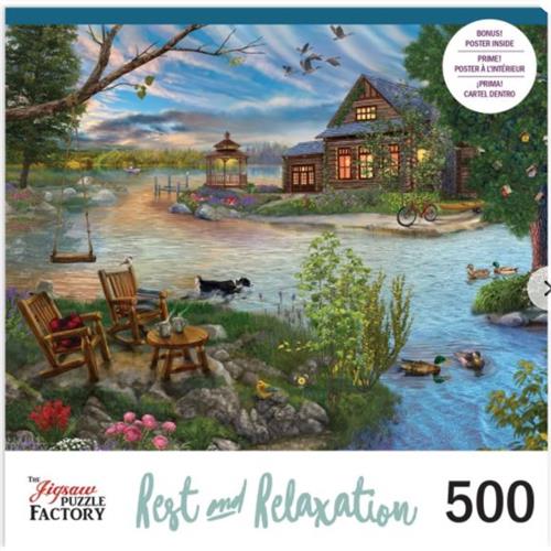 Wholesale 550 PC COFFEE BY THE LAKE PUZZLE