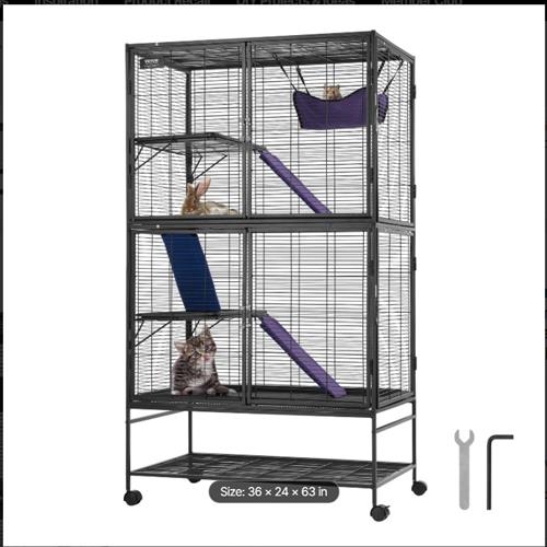 Wholesale VEVOR 64.6" ROLLING METAL FERRET CAGE