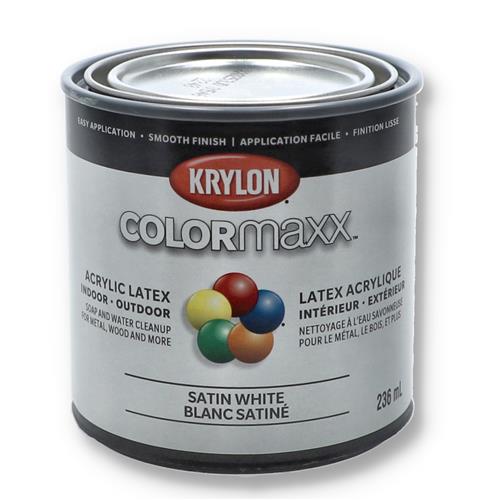 Wholesale KRYLON COLOR MAXX 8OZ WHITE SATIN ACRYLIC LATEX PAINT