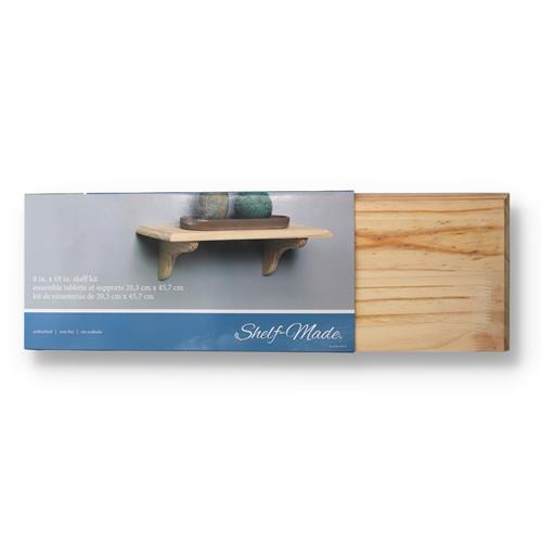 Wholesale SHELF-MADE 8x18'' SHELF KIT UNIFINISHED WOOD