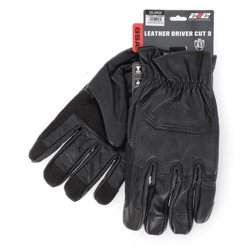 Wholesale 212-GLV-GSA Compliant Leather Driver Cut 3 Black, 3XL