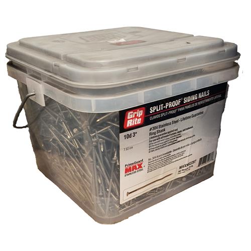 Wholesale GRIP-RITE 25LB SPLIT PROOF #304 STAINLESS SIDING NAILS 10D 3''